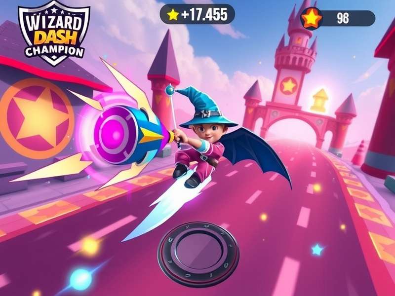 Wizard Dash Champion gameplay showing magical racing